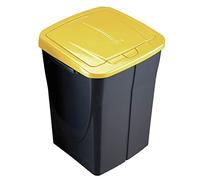 M-HOME Cubo con Tapa 45 L ECOBIN con Tapa de Color Amarillo 36,5x36x51 cm