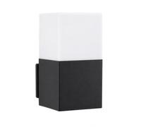 M Ledme - Aplique de Pared Exterior Serie Design, Forma Cuadrada, Casquillo E27, IP54 Impermeable, Acabado Negro, Acero/PMMA, Ideal para Jardines, Terrazas o Fachadas (Bombilla No Incluida)