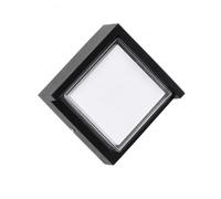 M Ledme - Aplique de Pared Led Cinza 12W, Luz Cct, Impermeable IP65, Lámpara Moderna Para Jardín, Terraza, Patio y Entrada
