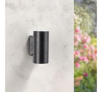 M Ledme - Aplique de Pared Led Tube Black 2X3W, Luz Cálida 3000K, Impermeable IP54, Lámpara Moderna Para Jardín, Patio, Entrada y Terraza