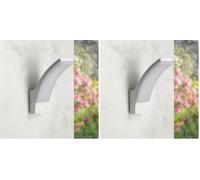 M Ledme - Aplique de Pared LED Winni White 12W, Temperatura de Color Regulable (CCT), 840 Lúmenes, IP54 Impermeable, Luz Exterior para Jardín, Terraza o Fachada (Paquete de 2)