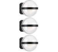 M Ledme - Aplique de Pared Led World 10W, 3000k Blanco cálido, 920lm, Ángulo de iluminación 180, IP54 Impermeable, ideal iluminación para Exterior, Jardín, Terraza, Patio. LM6162 (Paquete de 3)