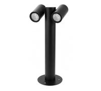 M Ledme - Baliza Double Urban, dos casquillos GU10, IP44 Impermeable resistente, acabado negro mate. Adecuado para entradas, caminos, patios (Bombilla no incluida)