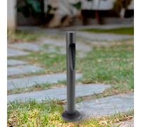 M Ledme- Baliza LED Exterior Neko Grey 10W IP65, Luz CCT Ajustable, Baliza Moderna para Caminos, Jardines y Entradas, Diseño Minimalista