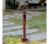 M Ledme- Baliza LED Exterior Neko Rust Brown 10W IP65, Luz CCT Ajustable, Baliza Moderna para Caminos, Jardines y Entradas, Diseño Minimalista