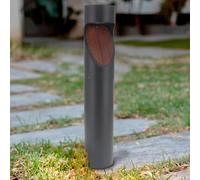M Ledme - Baliza Led Milu Grey Cct 10W, 1000 lumen, Luz regulable de luz calida a fria, Cct, Impermeable IP65, 80 cm, para jardín, Terraza, Entradas y Patios.