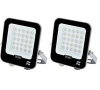 M Ledme - Foco Proyector Led Napoli Plus 20W, 2.400 lumen, IP65 Regulable, Color Luz neutra (4000k), Iluminación exterior, De uso para jardín, patios, parking, hotel, naves etc. (Paquete de 2)