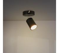 M Ledme - Lámpara de Techo Serie Black 1 Focos Gu10, Para Uso en Interiores Secos IP20, Aplicable a Baño, Salón, Dormitorio y Cocina (No incluye bombilla)