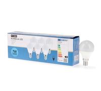 M Ledme - Pack 6, Bombilla Led E14 G45 7W, Luz fría (6000k), casquillo E14, 630 Lumen, IP20, Apertura del Haz de Luz 200°, Eficiencia energética y Bajo Consumo. LM7608