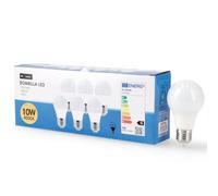 M Ledme - Pack 6, Bombilla Led E27 A60 10W, Luz neutra (4000k), casquillo E27, 820 Lumen, IP20, Apertura del Haz de Luz 200 nergética y Bajo Consumo. LM7611