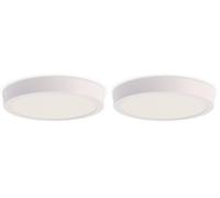 M Ledme - Panel de Superficie Serie Slim 20W, 2000lm, Luz fría (6000k). Lámpara de techo de interiores IP20. Ideal para Baño, Cocina, Dormitorio. Fácil de instalar, LM5243. (Paquete de 2)