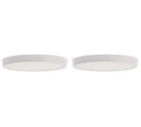 M Ledme - Panel de Superficie Serie Slim 25W, 2500lm, Luz fría (6000k). Lámpara de techo de interiores IP20. Ideal para Baño, Cocina, Dormitorio. Fácil de instalar, LM5246. (Paquete de 2)