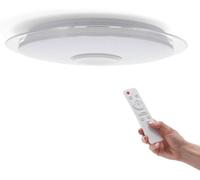 M Ledme - Plafón de Techo LED Magic Regulable de 25W, Temperatura y color de luz Personalizable RGB+CCT, Ángulo 180º, IP20, con Control Remoto y Aplicación, Adecuada Para Baño, Dormitorio, LM6610
