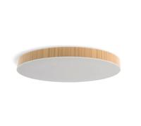 M Ledme Plafón LED Neox 36W Efecto Madera, 3600 lm, 3CCT, Ø40 cm, IP20, 400 x 42 mm, PC, Lámpara de Techo para Interior, GA8294