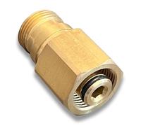 M&M Smartek Adaptador para Limpiador de Alta Presión - M22x1,5 IG a TR22 AG - Conexión 1: Rosca interior M22x1,5 - Conexión 2: Rosca exterior TR22 - Material: Latón