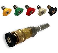 M&M Smartek Conector rápido D10 para pistolas Kränzle Family Light Line + 5 puntas de boquilla de conexión rápida de acero inoxidable de alta presión