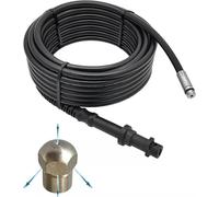 M&M Smartek - Manguera de limpieza de tuberías (50 m, compatible con Kärcher Home K2 K3-K7, juego de limpieza de tuberías en espiral (boquilla de chorro)