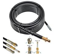 M&M Smartek manguera desatascadora 15 m compatible con Nilfisk/Alto, 1/8 | Manguera flexible para desatascar tuberías y desagües; comprobar conexión, longitud, boquillas y presión antes de usar.