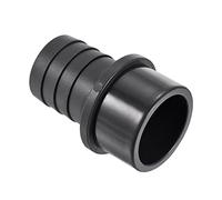 M METERXITY PVC Tubería Accesorio Agua Tubo Conector 40mm DE 50mm Negro | 1 Paquete, Lengüeta Derecho Tubería Conjunto, Aplicar Exterior/Jardín/Piscina