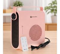 M mimotec - Calefactor Cerámico Eléctrico Pink Hearth 2000W, Silencioso <60 dB, con Control Remoto, Protección Contra Sobrecalentamiento, Calefactor Portátil para Interior