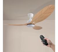 M mimotec - Ventilador de Techo LED Aras 18W con Luz, Mando a Distancia, Motor DC, Silencioso, 6 Velocidades, 3CCT, Temporizador, Verano-Invierno
