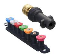 M MINGLE Juego de boquillas de lavado a presión, compatibles con Kärcher K2 | 7 boquillas de chorro de potencia con soporte, conexión rápida de 1/4 pulgadas, 4000 PSI