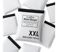 m-office Bolsa Envío 50 uds XXL (400×500+50 mm) - Sobres envíos | Bolsas Ropa vinted | Embalaje Paquetes Shipping Bags | Envíos Online