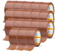 m-office Cinta Adhesiva, Cinta Adhesiva Marrón de Embalar, Rollo de Cinta para Embalaje de Cajas, Envíos, Mudanzas y Manualidades, Precinto Seguro y Resistente, Cinta Adhesiva (18 unds, 36mmx66m)