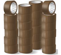 m-office Cinta Adhesiva, Cinta Adhesiva Marrón de Embalar, Rollo de Cinta para Embalaje de Cajas, Envíos, Mudanzas y Manualidades, Precinto Seguro y Resistente, Cinta Adhesiva (24 und, 36mm x 120m)