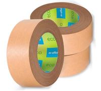 m-office Cinta Adhesiva Papel Kraft, Cinta de Embalar Adhesiva para Embalaje de Cajas, Envíos, Mudanzas y Manualidades, Cinta de Papel Embalaje, Cinta Marrón Papel Kraft (3 uds, 50mmx50m)