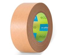 m-office Cinta Adhesiva Papel Kraft, Cinta de Embalar Adhesiva para Embalaje de Cajas, Envíos, Mudanzas y Manualidades, Cinta de Papel Embalaje, Cinta Marrón Papel Kraft (1 ud, 72mmx80m)