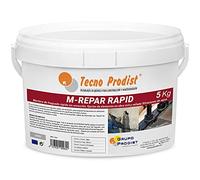 M-REPAR RAPID de Tecno Prodist - (5 Kg) Mortero de fraguado rápido sin retracción, fijación de elementos en obra civil y sellado de filtraciones de agua. Color Gris