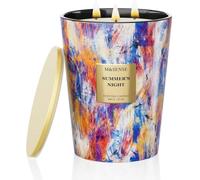 M&SENSE Velas Aromáticas Noche de Verano, 150h Larga Duración, 3 Mechas Velas Bonitas, Cera de Soja 990g Vela Grande, Decoración Hogar, Regalo Original Mujer y Yoga