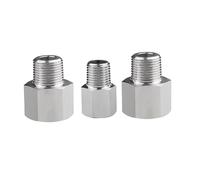 M16x1.5/M18x1.5/M20x1.5 hembra a 1/8 "1/4" 3/8 "1/2" macho BSP Acoplador de montaje de tubería de alta presión de acero inoxidable(Female M18x1.5 Male M10x1)