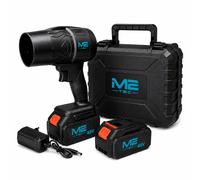 M2 TEC - Soplador inalámbrico Tormenta GL70907 48V de alto rendimiento con salida de aire de 63 mm, función turbo y protección térmica para hojas, carbón y secado de vehículos