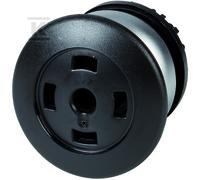 EATON M22-DP-S-X Pulsador de Seta, Retorno, Negro, sin Placa, 4.3cm x 3.7cm x 3.7cm, Caja de 5
