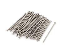 sourcing map M2 x 50 mm de acero inoxidable 304 tornillos de cabeza redonda de cruceta tornillo Phillips 60pcs
