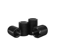 M3-M24 fuerza 45# acero endurecido interior exterior adaptador de rosca casquillo de tornillo ranurado hilo de alambre inserto manga tuerca de conversión(M4xM6x8 (5Pcs))