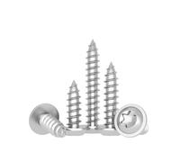M3 M4 M5 M6 304 A2-70 cabeza plana de seis lóbulos de acero inoxidable con cuello de almohadilla de arandela tornillo de madera autorroscante(X 16mm,M4 20pcs)