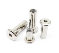 M3 M4 M5 M6 M8 M10 largo 4mm-100mm 304 A2 conector de remache de muebles de acero inoxidable tuerca de manga de junta de inserción(10pcs M4,Long 12mm)