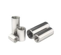 M3 M4 M5 M6 M8 M10 ~ M16 304 Tuerca de acoplamiento de junta de columna redonda alargada de acero inoxidable Tuerca de tornillo de conexión cilíndrica(M10x16x30 1pcs)