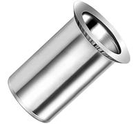 M5 Tuercas de remache ciego, cabeza avellanada, cuerpo redondo, extremo abierto, inserto roscado de 5mm remacha de acero zincado, inserto para acero, aleación, cobre, plástico y compuesto (100 uds.)