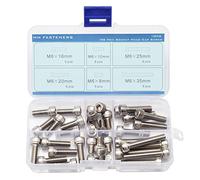 M6 rosca Hex Socket Head Cap Surtido de tornillos Kit, Acero inoxidable, Full