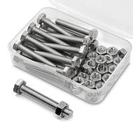 M6 x 50 mm 20 PCS Tornillos hexagonales 304 Acero Inoxidable de Esquina Exterior Tornillo Hexagonal,Tornillos y Tuercas de Hechizo Conjunto