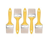 M7 - Juego de 5 Brochas Planas Universales de 70 mm, Serie 37, Cerdas Sintéticas, Virola de Acero, Mango de Plástico - para Impregnar la Madera y Pintar el Metal