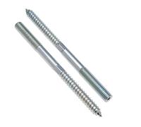 M8x120mm Pernos de Suspensión, Tornillos de Doble Roscados, Pasadores Roscados y Métricos, Tornillo de Pared, Sujetador con Hexagonal, de Varilla Roscada Chapada en Zinc (paquete de 10)