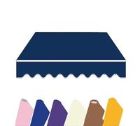 MACAGGTNTU 250x200cm Lona De Repuesto Retráctil para Toldo De Patio, Tela De Repuesto para Toldo De Puertas De Mercado, Exterior Tela para Toldo con Cenefa(Blue,12x10ft/360x300cm)