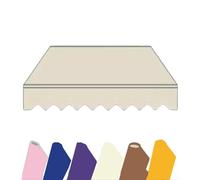MACAGGTNTU 250x200cm Lona De Repuesto Retráctil para Toldo De Patio, Tela De Repuesto para Toldo De Puertas De Mercado, Exterior Tela para Toldo con Cenefa(Beige,13x8ft/400x250cm)
