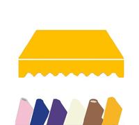 MACAGGTNTU 250x200cm Lona De Repuesto Retráctil para Toldo De Patio, Tela De Repuesto para Toldo De Puertas De Mercado, Exterior Tela para Toldo con Cenefa(Yellow,10x8ft/300x250cm)