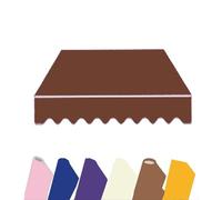 MACAGGTNTU 250x200cm Lona De Repuesto Retráctil para Toldo De Patio, Tela De Repuesto para Toldo De Puertas De Mercado, Exterior Tela para Toldo con Cenefa(Brown,10x6.5ft/300x200cm)